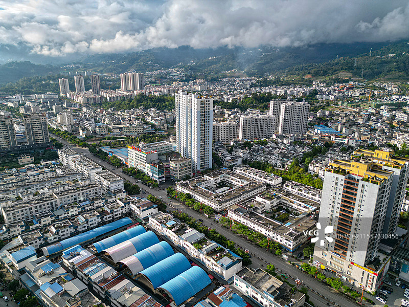 云南临沧市凤庆县航拍图片素材