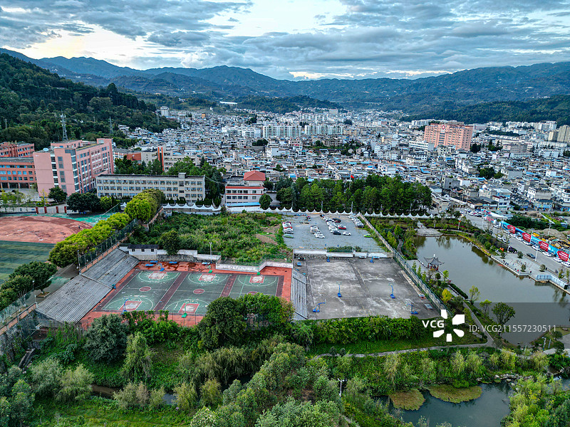 云南临沧市凤庆县航拍图片素材