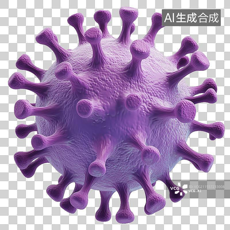 【AI数字艺术】3D抗击疫情医疗主题病毒免抠元素图片素材