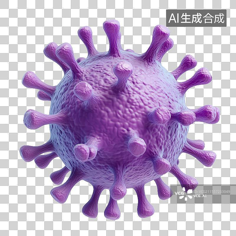 【AI数字艺术】3D抗击疫情医疗主题病毒免抠元素图片素材