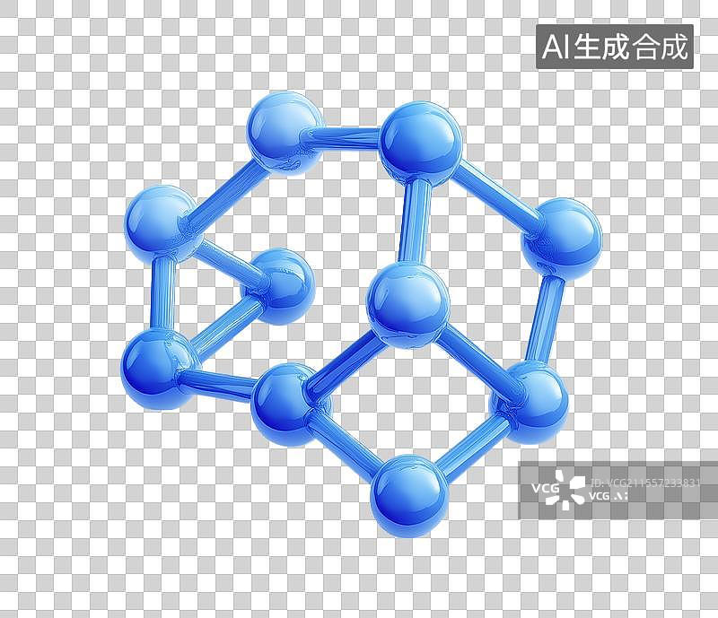 【AI数字艺术】3D渲染的微观世界里的分子结构图片素材