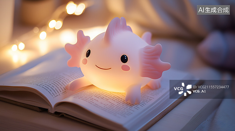【AI数字艺术】书本上的可爱小精灵图片素材