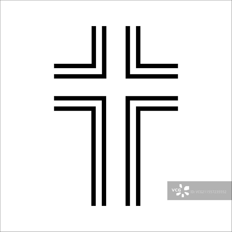黑色基督教十字架图标图片素材