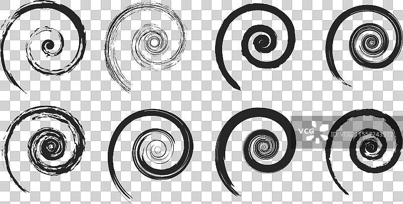 磨损的螺旋图案，螺旋和旋转运动的组合图片素材