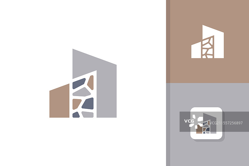 现代石屋标志图片素材