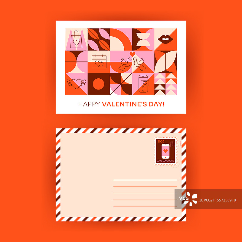 情人节邮政贺卡图片素材