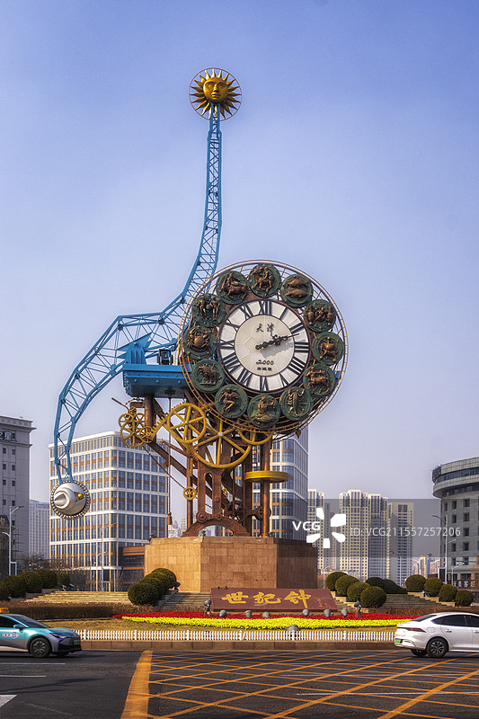 天津世纪钟图片素材