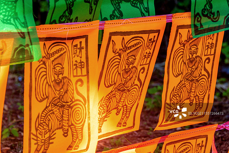 中国云南大理非物质文化遗产——甲马图片素材