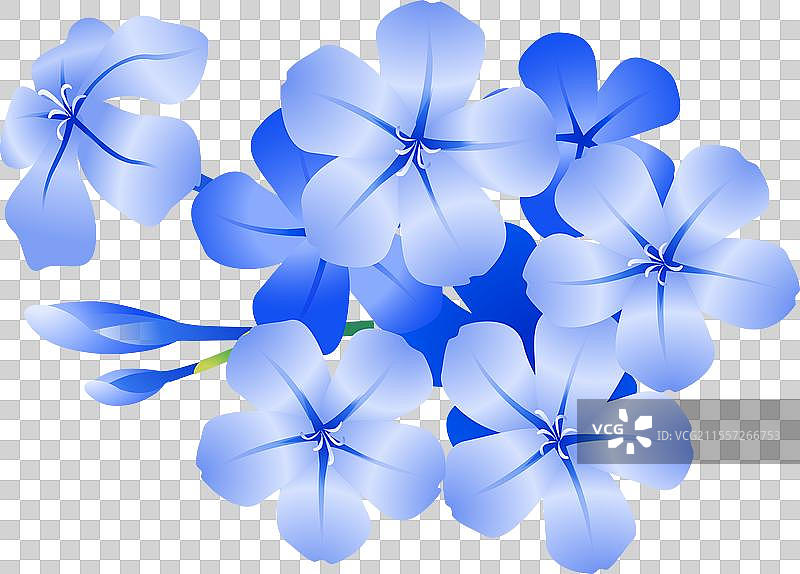 蓝色蓝雪花元素图片素材