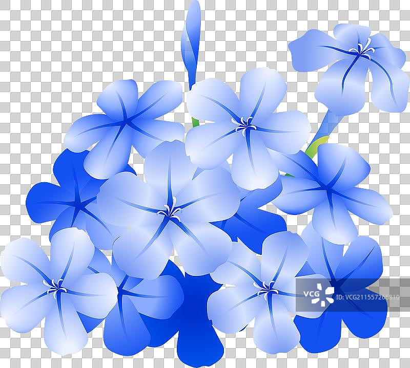 蓝色蓝雪花元素图片素材