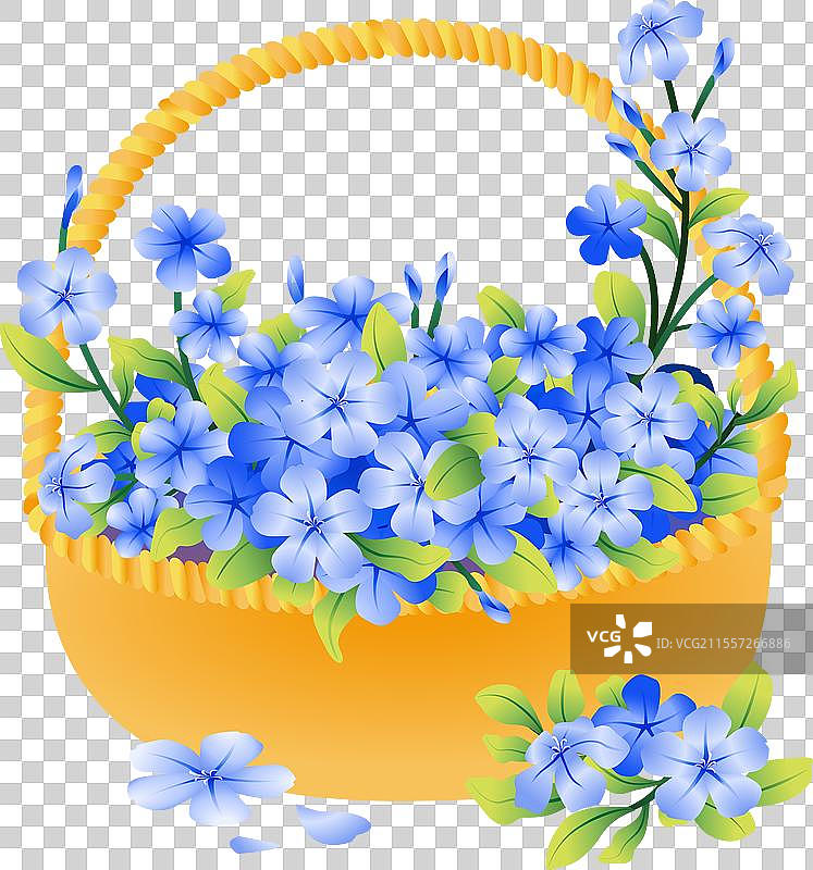 蓝色蓝雪花元素图片素材