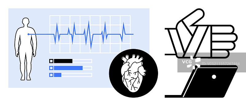 健康监测与数字健康图片素材