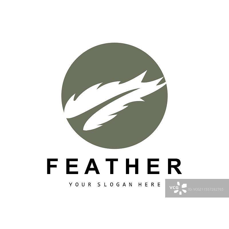 羽毛标志动物翅膀设计图标模板图片素材