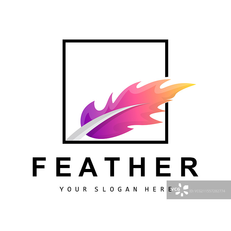 羽毛标志动物翅膀设计图标模板图片素材