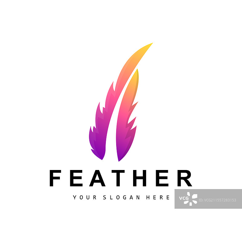 羽毛标志动物翅膀设计图标模板图片素材