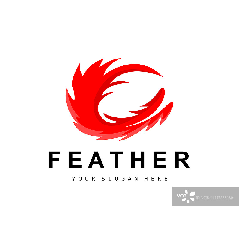 羽毛标志动物翅膀设计图标模板图片素材