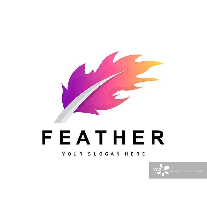 羽毛标志动物翅膀设计图标模板图片素材