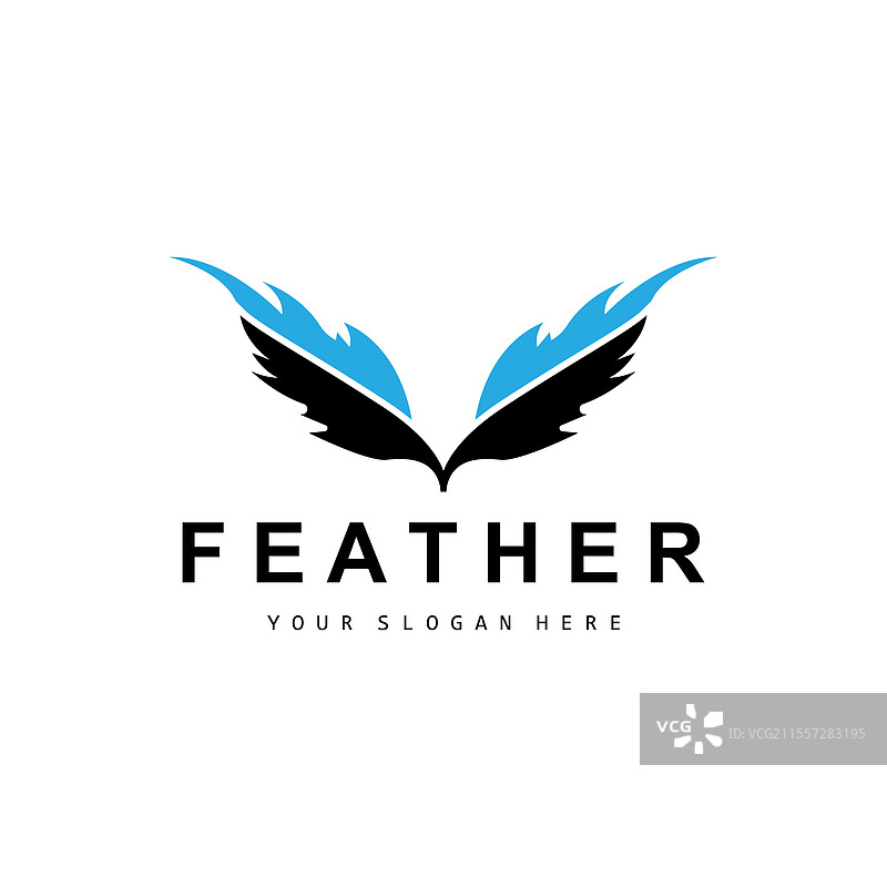 羽毛标志动物翅膀设计图标模板图片素材