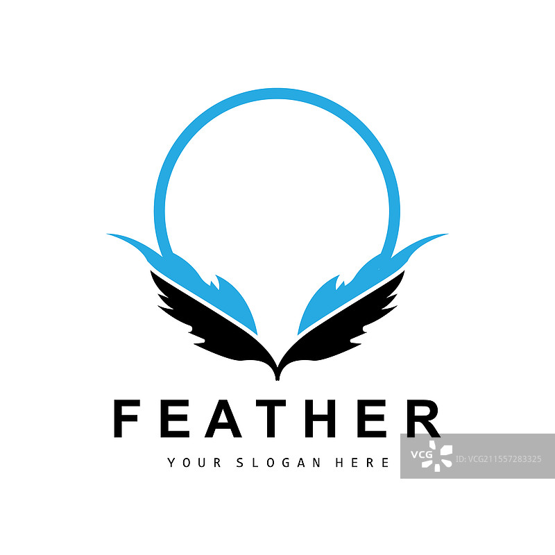 羽毛标志动物翅膀设计图标模板图片素材