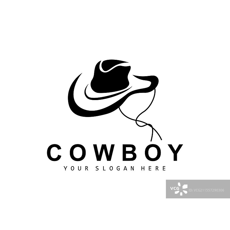 德克萨斯州牛仔帽标志，牛仔设计，西部风格图片素材