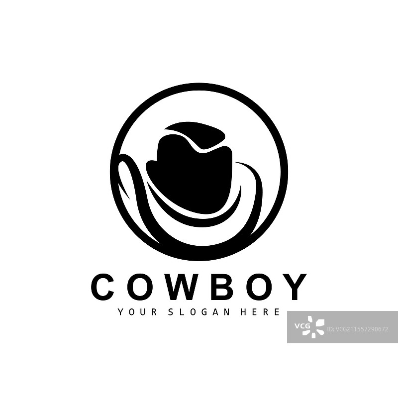 德克萨斯州牛仔帽标志，牛仔设计，西部风格图片素材