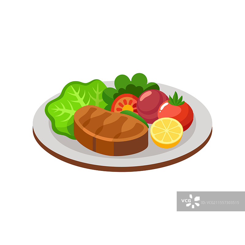 配有多汁牛排的图片素材