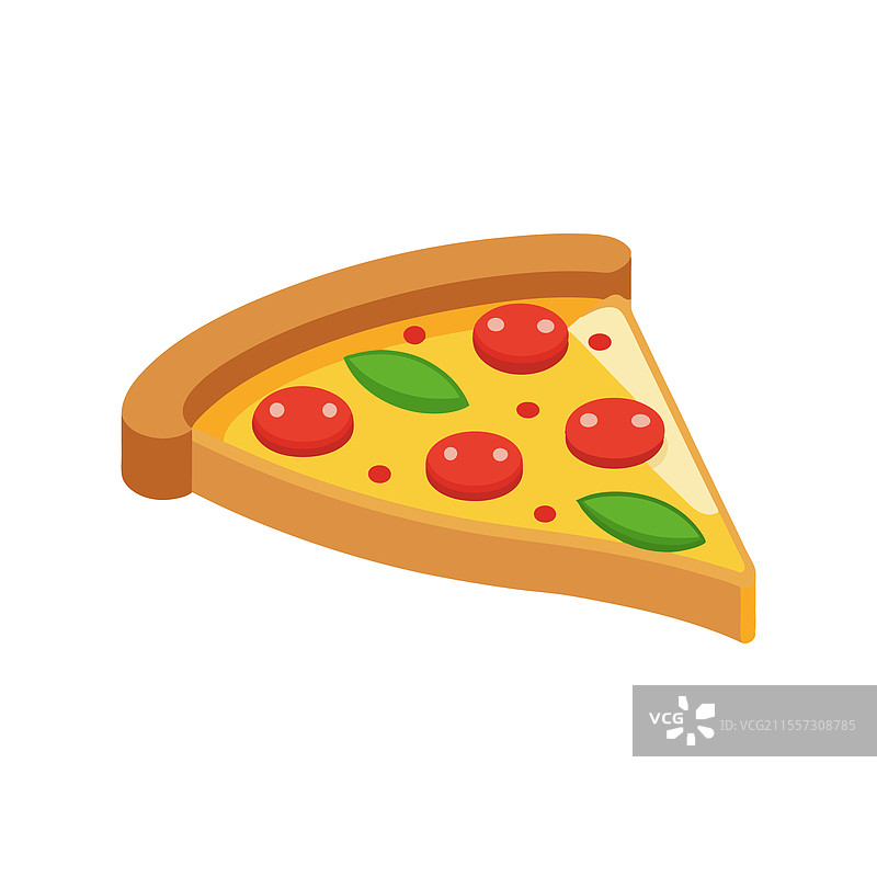 白色背景上的孤立比萨饼图片素材
