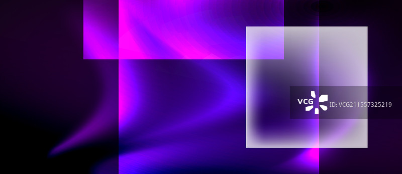 带有霓虹闪光灯的玻璃方块抽象图案图片素材