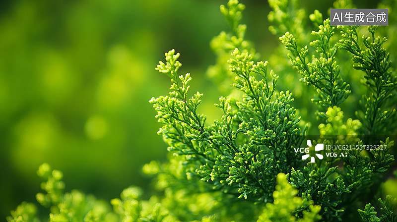 【AI数字艺术】绿色树枝图片素材