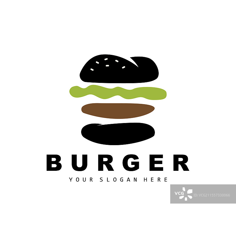 汉堡标志 快餐设计 面包和蔬菜图片素材