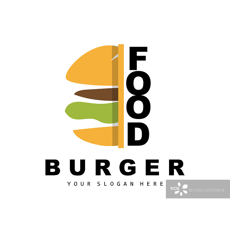 汉堡标志快餐设计，面包和蔬菜图片素材
