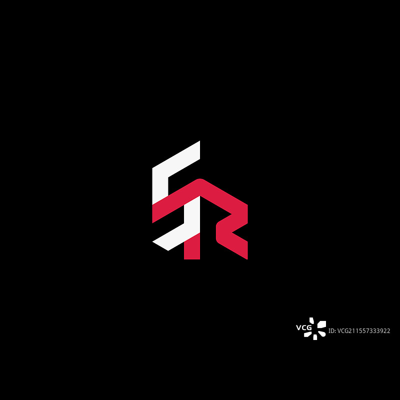 SR字母标志设计图片素材