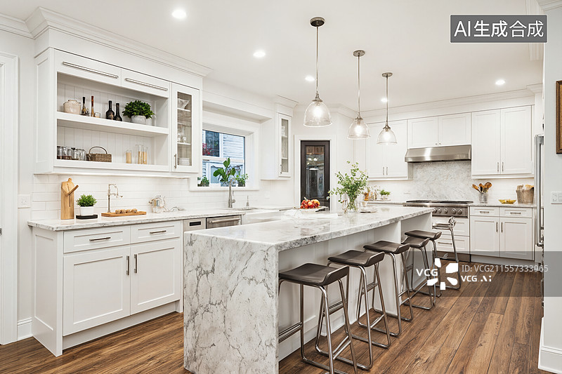 【AI数字艺术】现代厨房图片素材