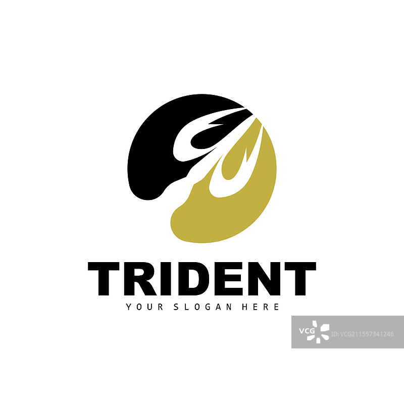 波塞冬（海王星）的魔法三叉戟标志图片素材