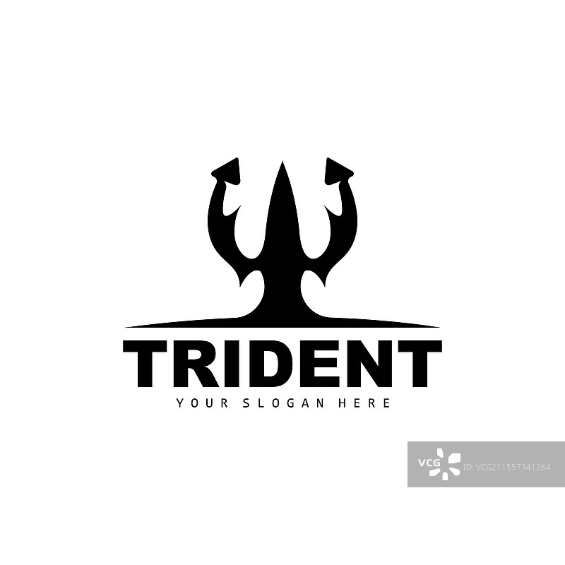 波塞冬（海王星）的魔法三叉戟标志图片素材