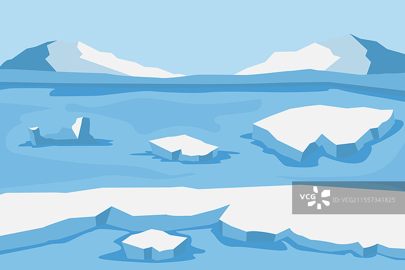 平坦的北极冰原背景设计图片素材