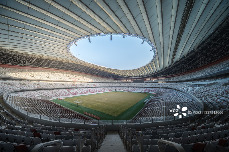 西安国际足球中心内部图片素材