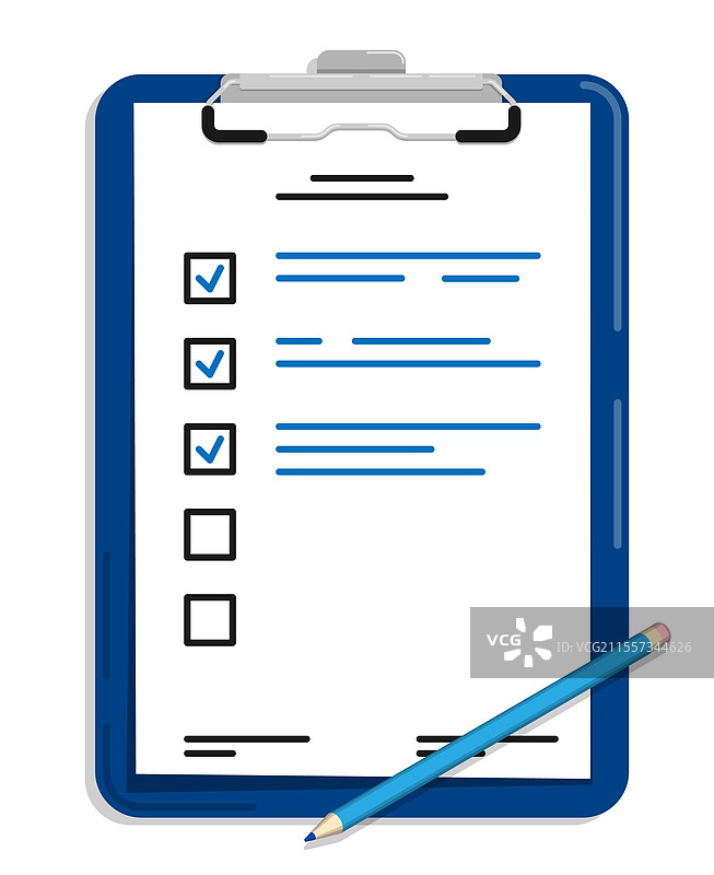 带夹子的文具平板和纸张图片素材