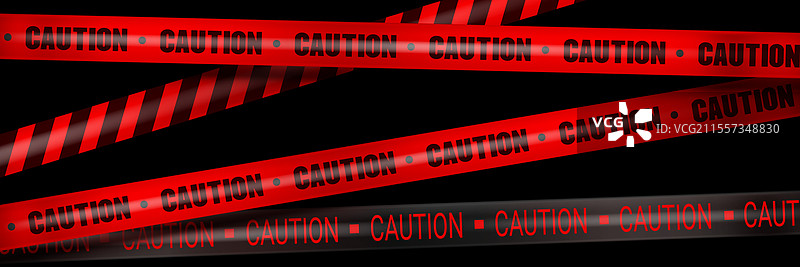 红色警示隔离带，带有条纹图案图片素材