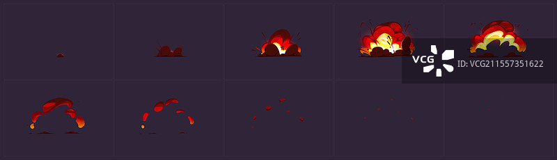 游戏爆炸动画序列图片素材