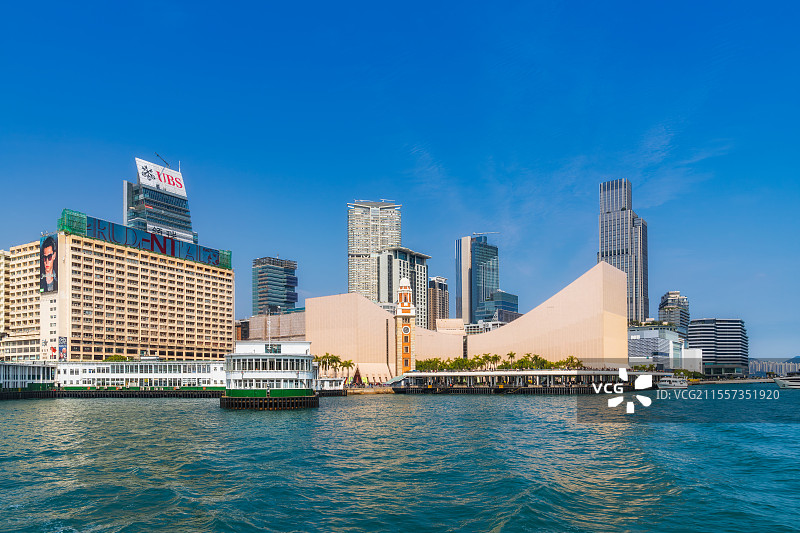 香港特别行政区，Hong Kong ，东方之珠，香江，九龙半岛，天星码头与香港文化中心，都市天际线图片素材