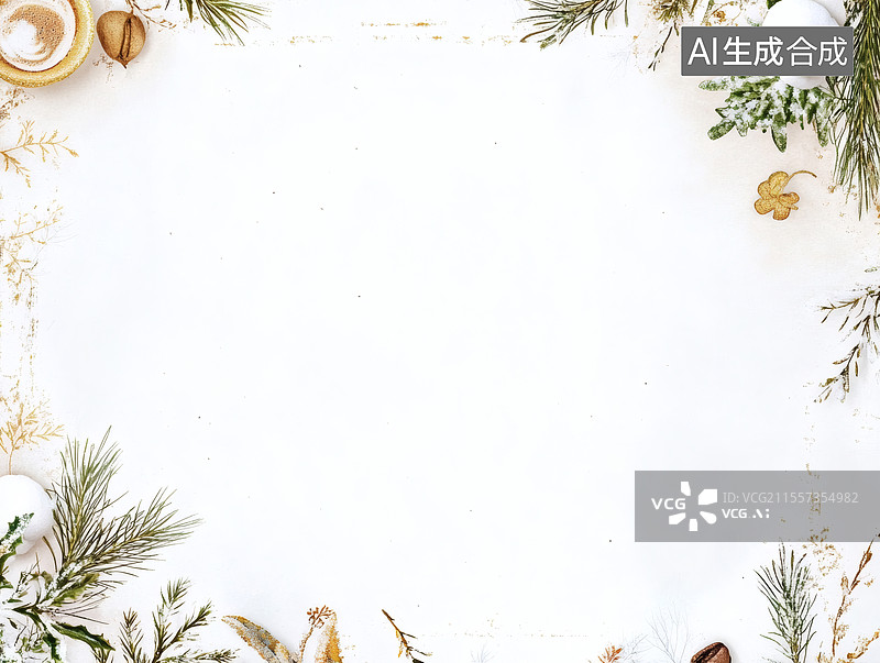 【AI数字艺术】冬季装饰边框图片素材