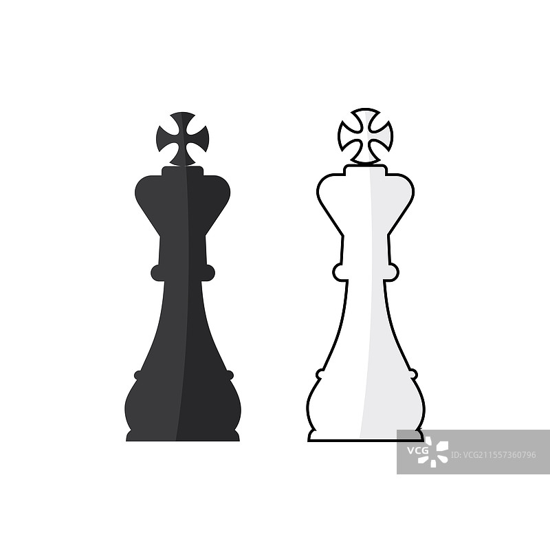 两个逼真的国际象棋棋子 - 国王图片素材