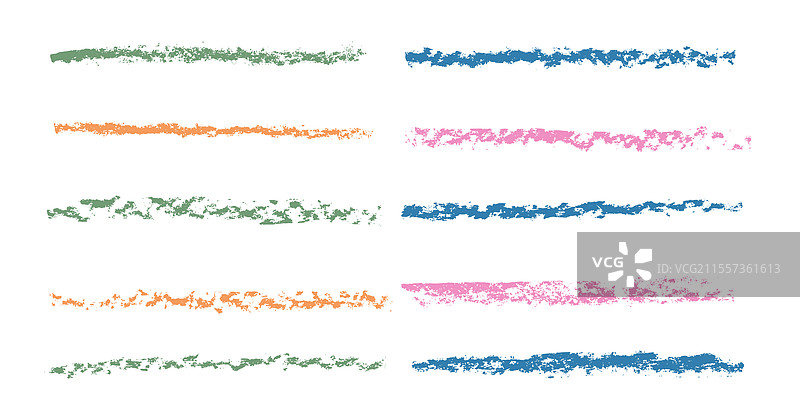 下划线蜡笔套装粉笔笔触涂鸦图片素材