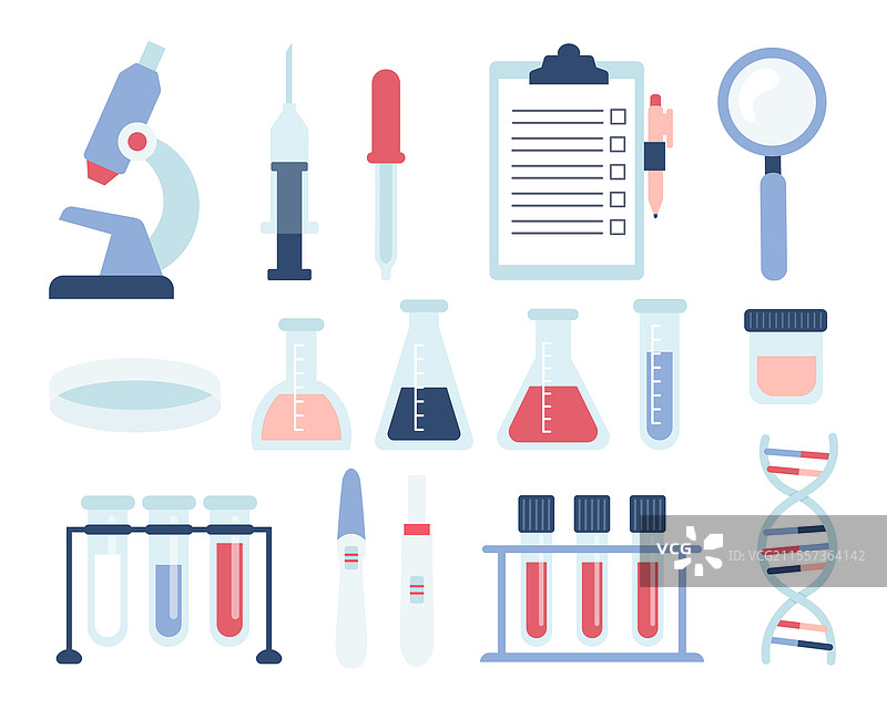 医学测试元素试管套件图片素材