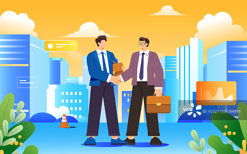 城市中合作的伙伴图片素材