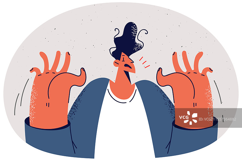 害怕的男人举起双手图片素材