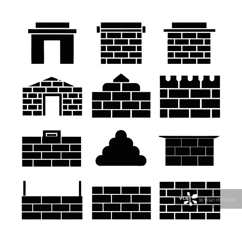 简单的黑白建筑作品集图片素材