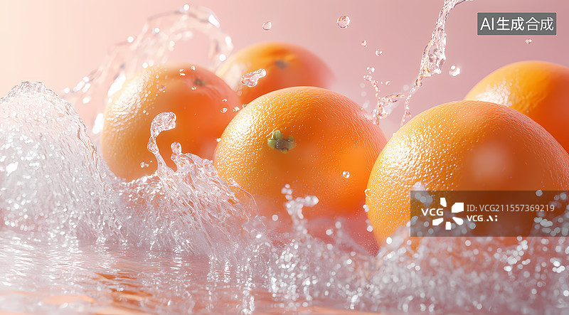 【AI数字艺术】新鲜橙子图片素材