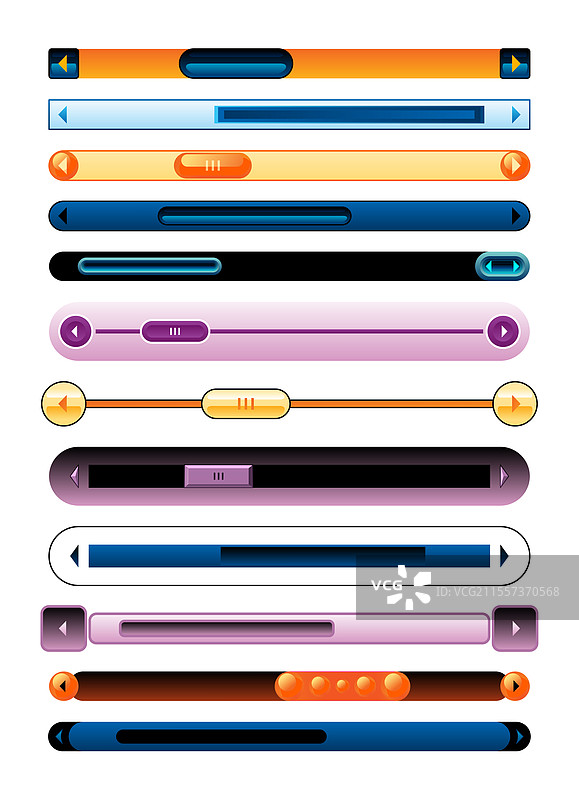 滚动条滑块设置 UI 水平滑块设置图片素材